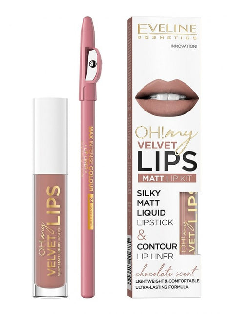 Folyékony rúzs + ceruza, Oh! My velvet lips 11, Eveline Cosmetics